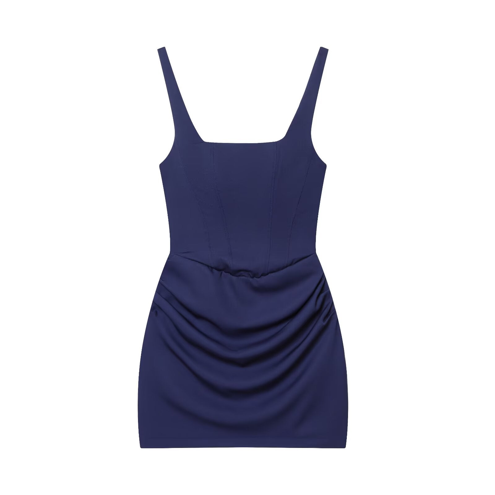 Women's sexy sleeveless hip hugging tied dress