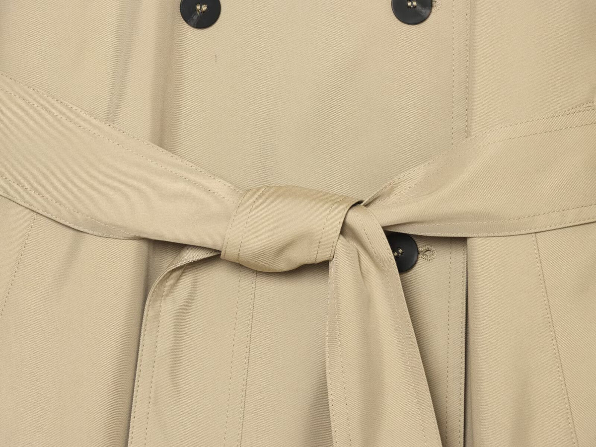 Women's loose long style double breasted windbreaker Coat
