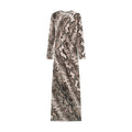 Women's animal print mesh Midi dress
