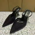 Women's New Fashion Joker Hollow Rhinestone Decorative Pointed Stiletto Sandals.