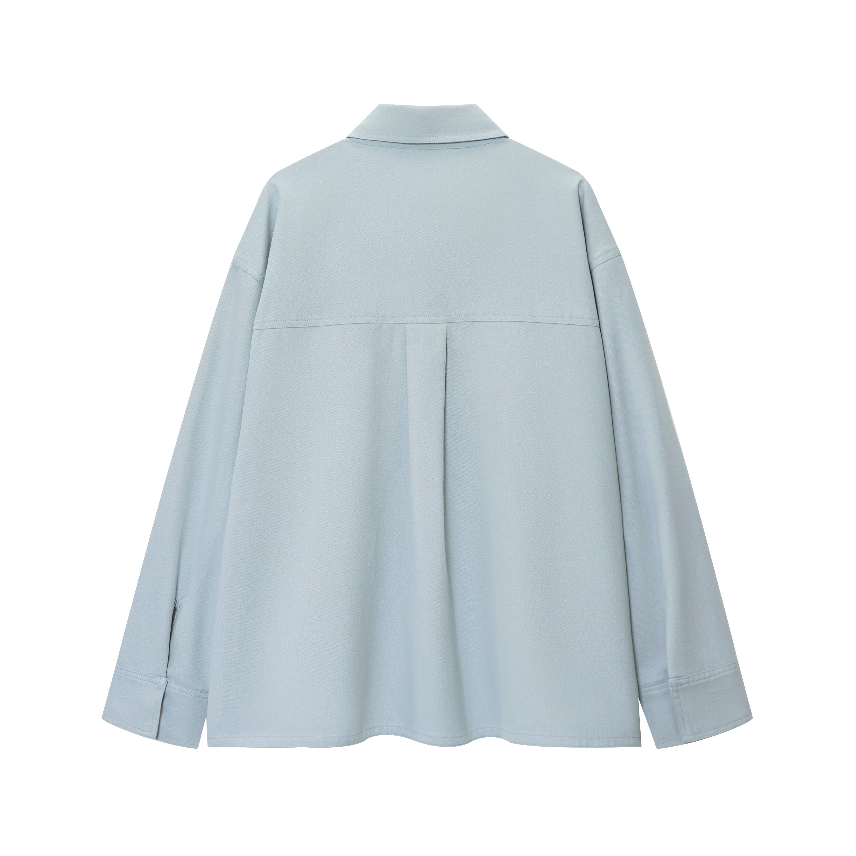 Women's new fashion pocket decoration loose button up shirt