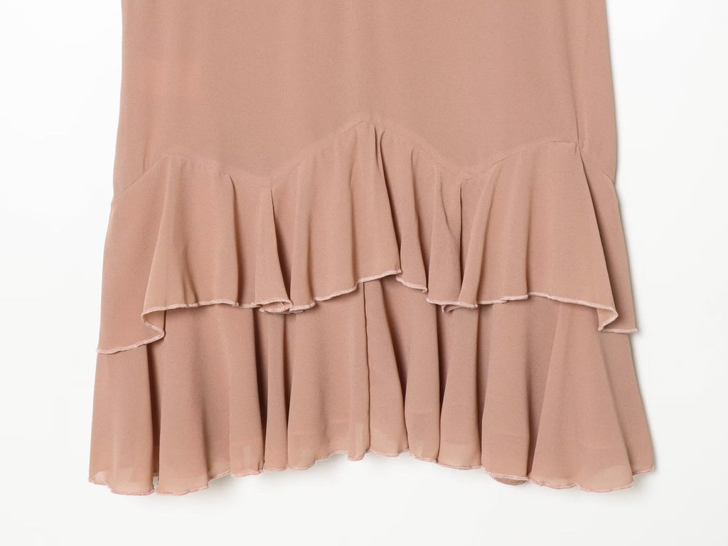 Women's layered decorative sleeveless mini dress