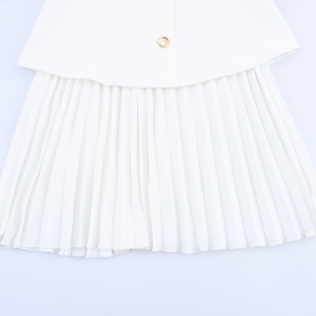 Women's new fashion sleeveless patchwork vest style mini dres
