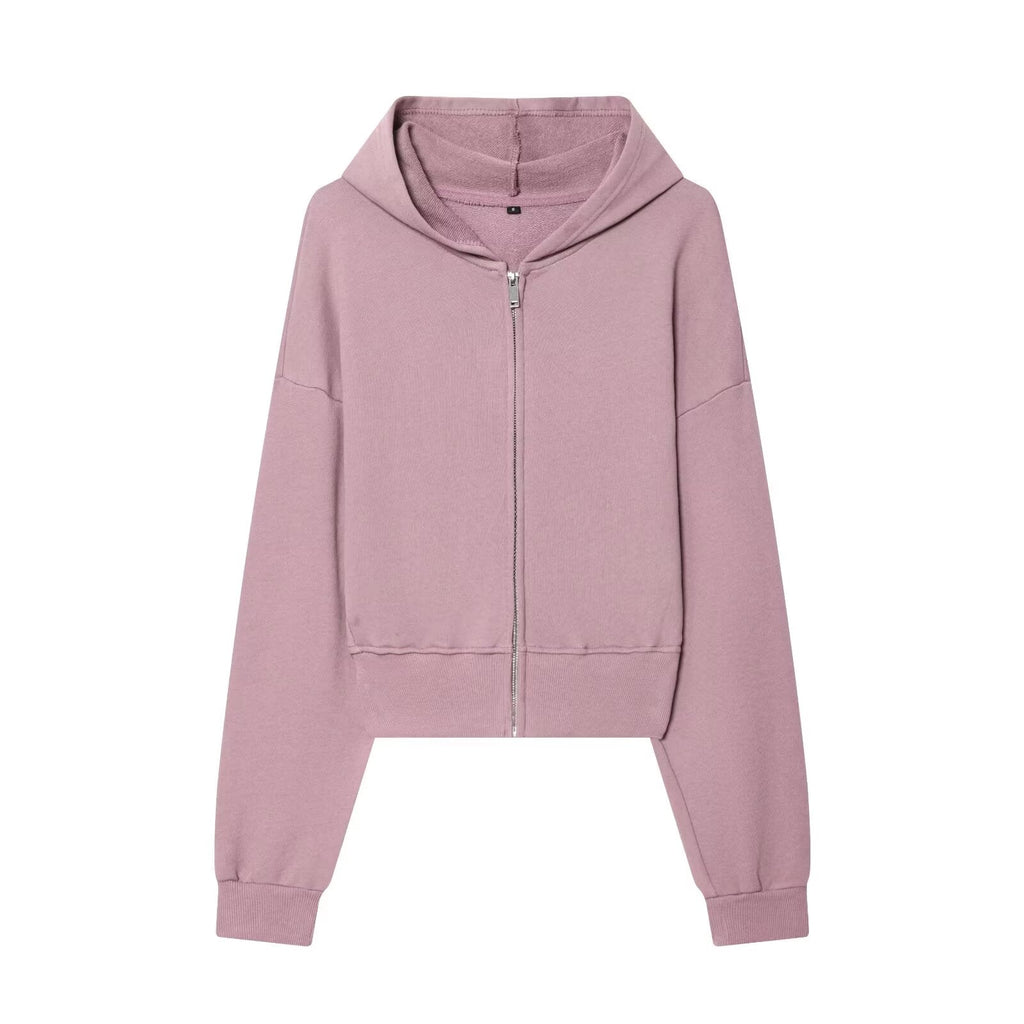 suit Women's 2 pieces long sleeved hooded short hoodie+Pants