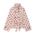 Women's With Belt stand collar polka dot trench coat