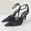 Women's New Fashion Joker Pointed Stiletto High-heeled Women's Shoes Gauze Breathable and Cool To Wear Joker Sandals.