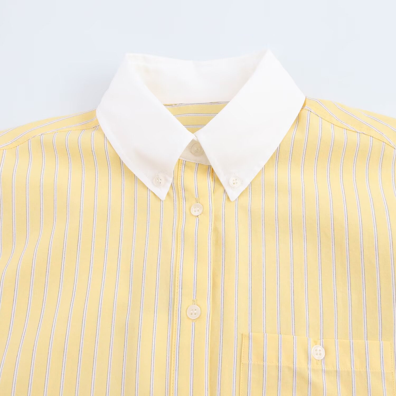 Women's new fashion pocket decoration loose patchwork striped shirt casual single breasted shirt retro long sleeved women's shirt chic top