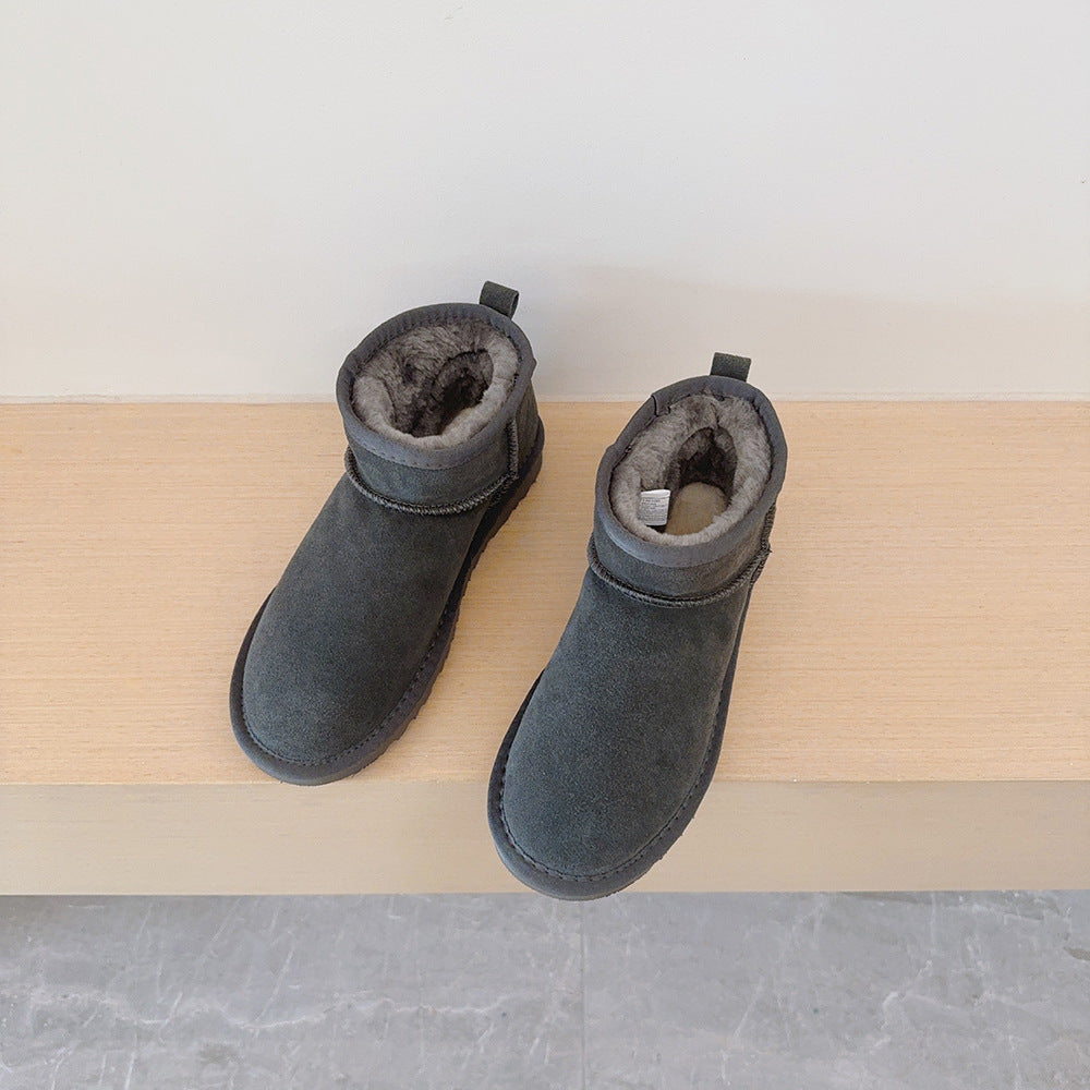 Women's new velvet short snow boots