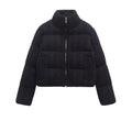 Women's standing collar warm knit pilot jacket Coat