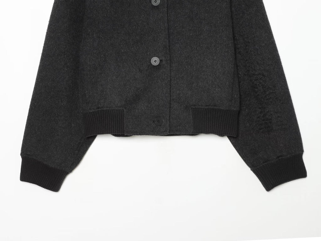 Women's comfortable wool blend pilot jacket Coat