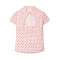 Women's open design slim polka dot top