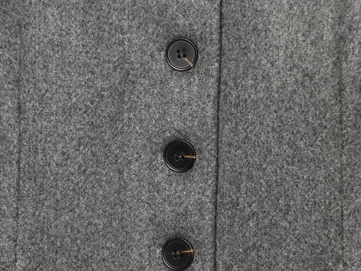 Women's long style stand collar wool blend coat
