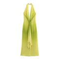 Women's new fashion tie Knot decoration chiffon printed MIDI dress