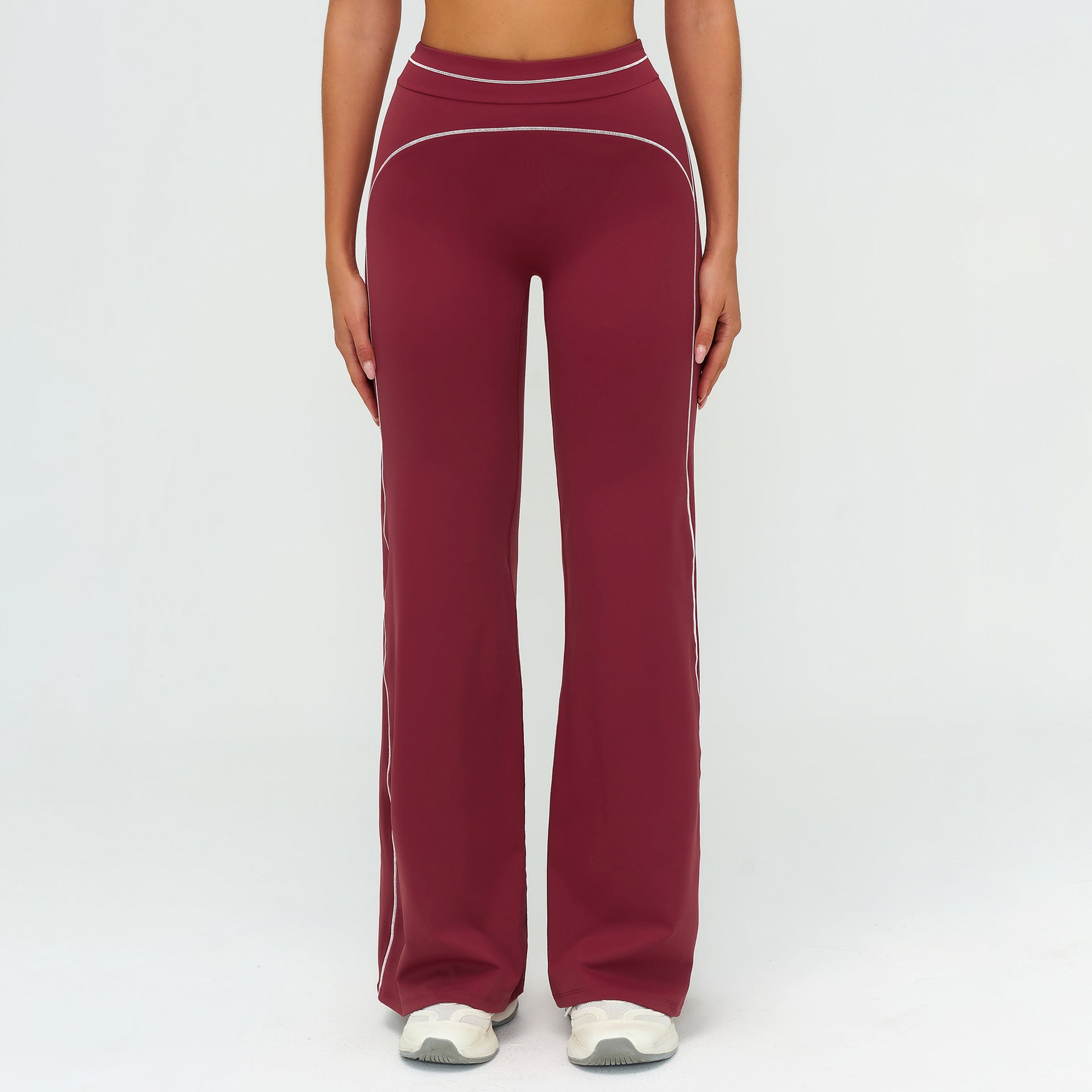 Women's new sanding wide-leg pants high waist contrast yoga pants