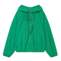 Women's loose hooded technology fabric Coat