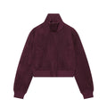 Women's Anti suede effect short stand collar Coat