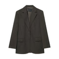 Women's new fashion loose single breasted blended suit jacket