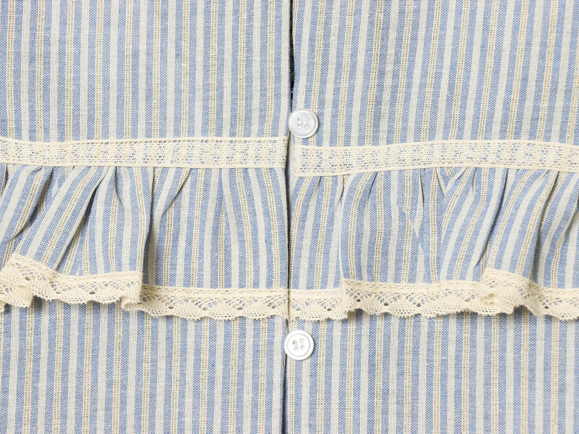 Women's metallic layered decorative striped shirt