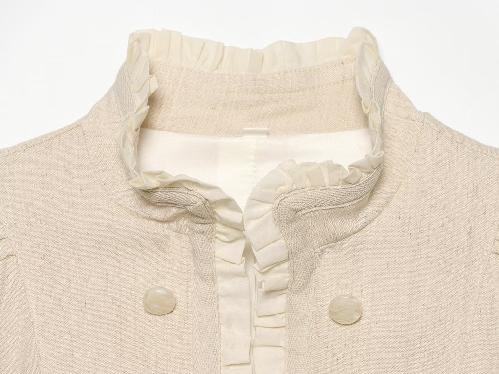 Women's layered decorative short Blazer Coat