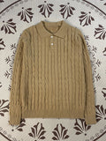 Women's embroidered POLO sweater with lapels