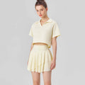 Women's sunscreen ice quick-drying sports T-shirt+fake two-piece sports tennis skirt