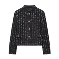 Women's standing collar metal line Blazer Coat