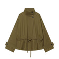 Women's with drawstring loose parka Coat