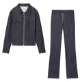 suit Women's 2 pieces slim denim jacket Coat+Jeans