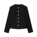 Women's O Neck slim single breasted Blazer Coat