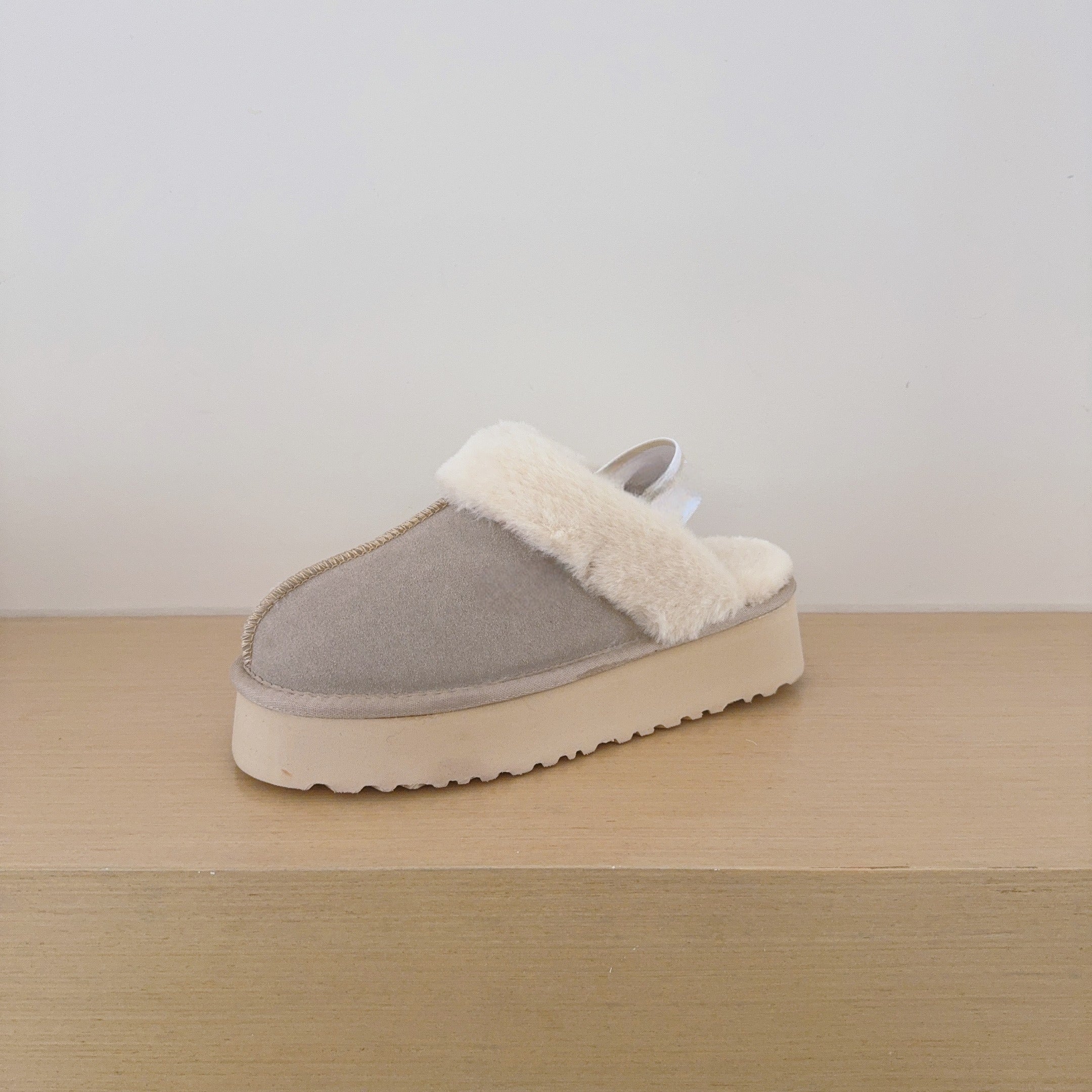 Women's new winter platform letter elastic belt slippers