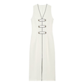 Women's Rope knot buckle decoration MIDI dress