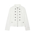 Women's standing collar breasted decorative Blazer Coat