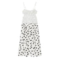 Women's polka dot suspender MIDI dress