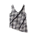 Women's 2025 new fashion sleeveless plaid V-neck top