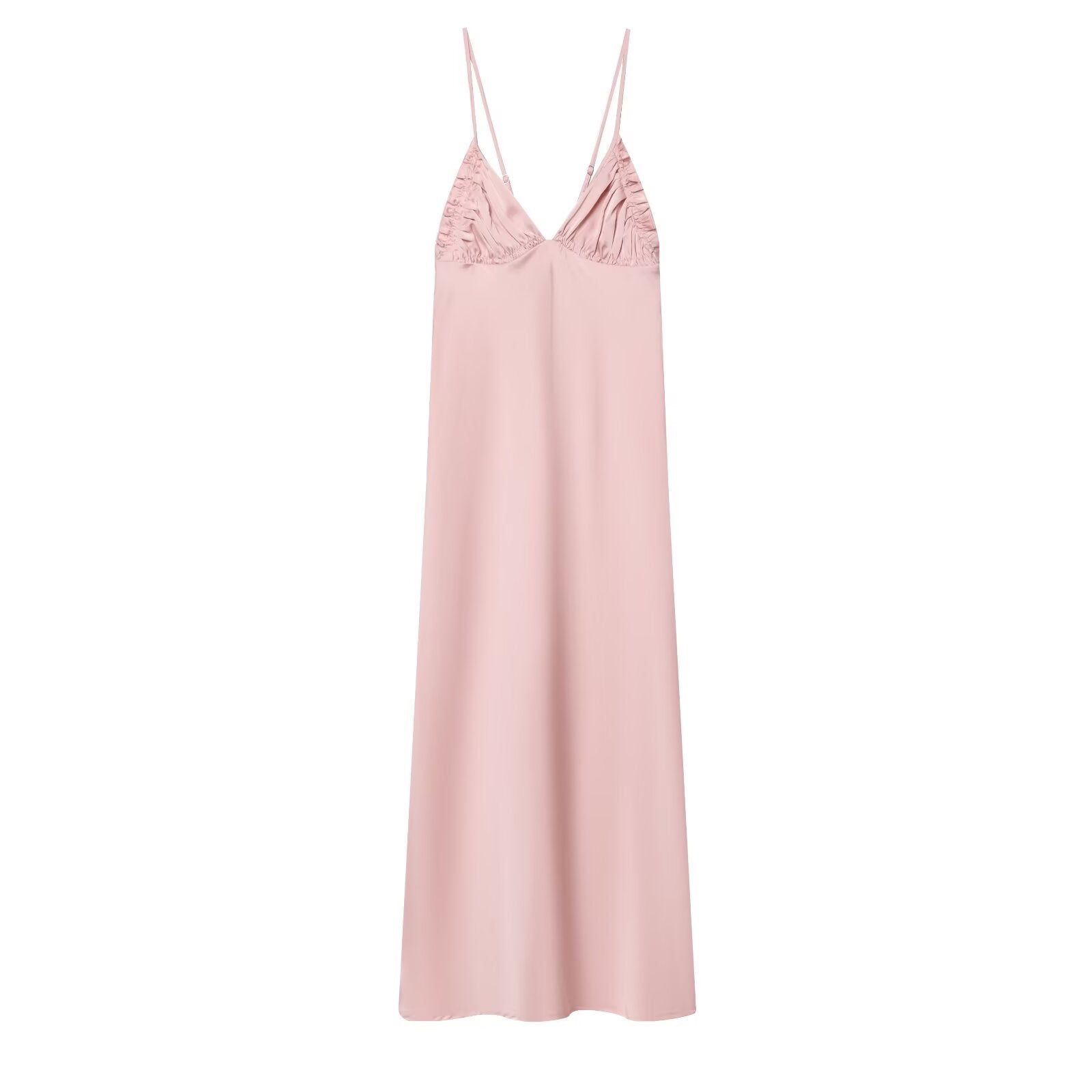 Women's Satin texture suspender dress