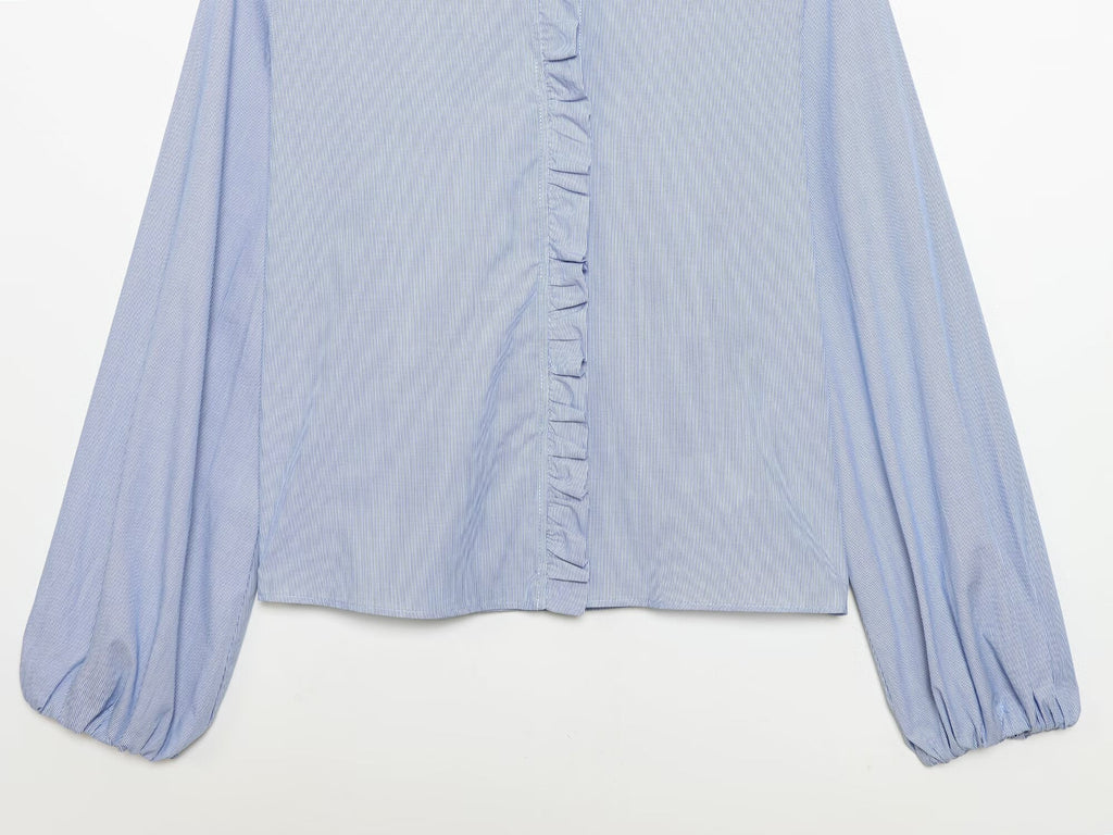 Women's 2026 layered decoration casual poplin shirt