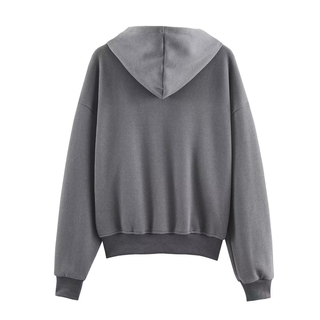 suit Women's 2 pieces ribbed soft texture hooded sweatshirt+Pants