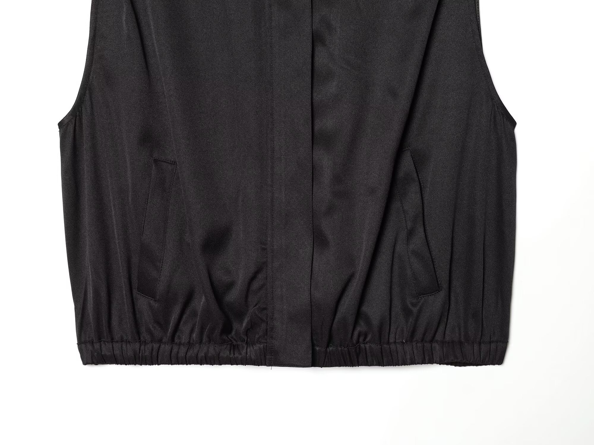 Women's balloon shaped casual lapel vest