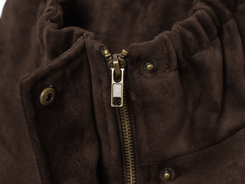 Women's suede texture effect short jacket Coat