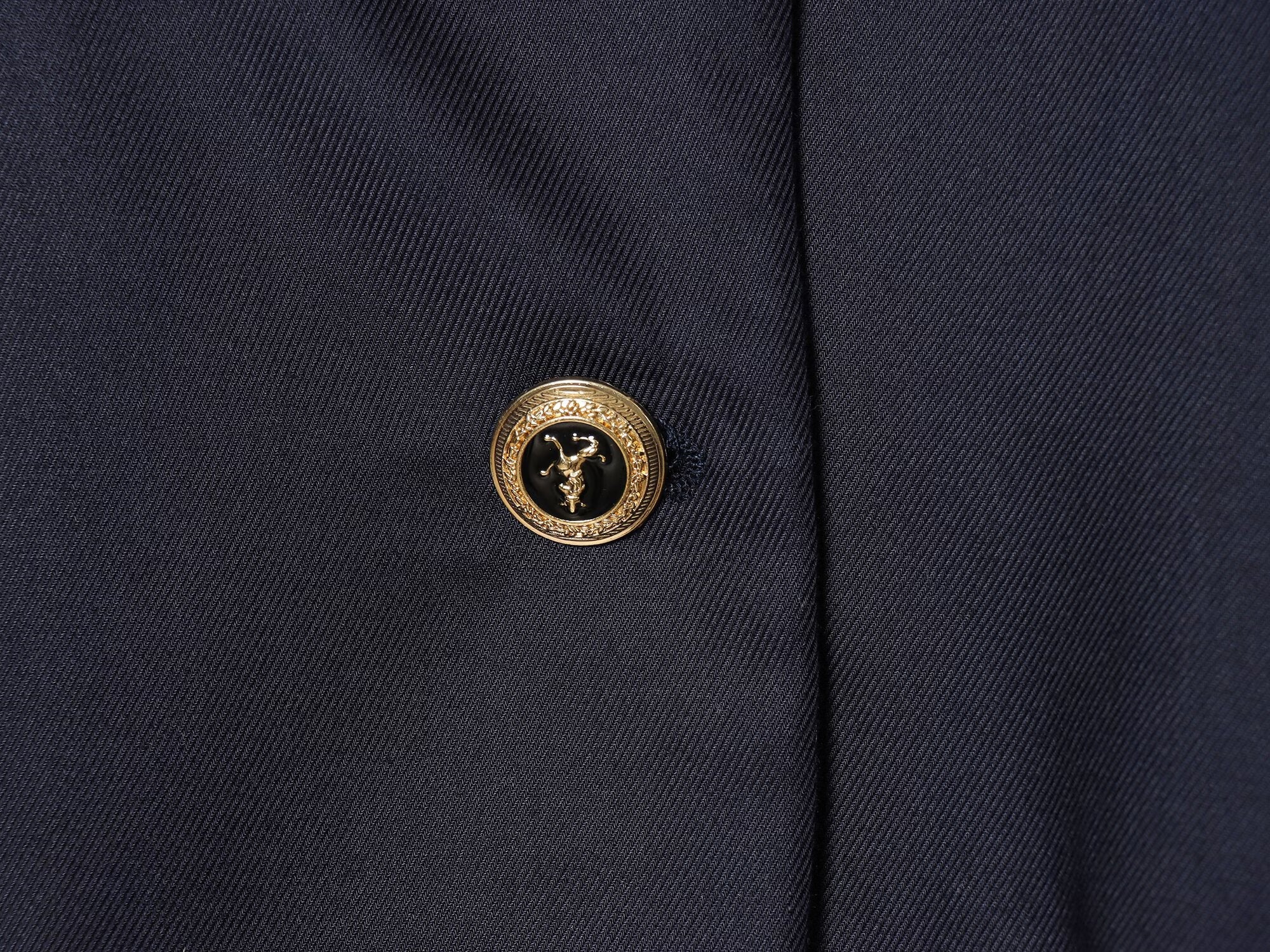 Women's gold button decoration slim Blazer Coat