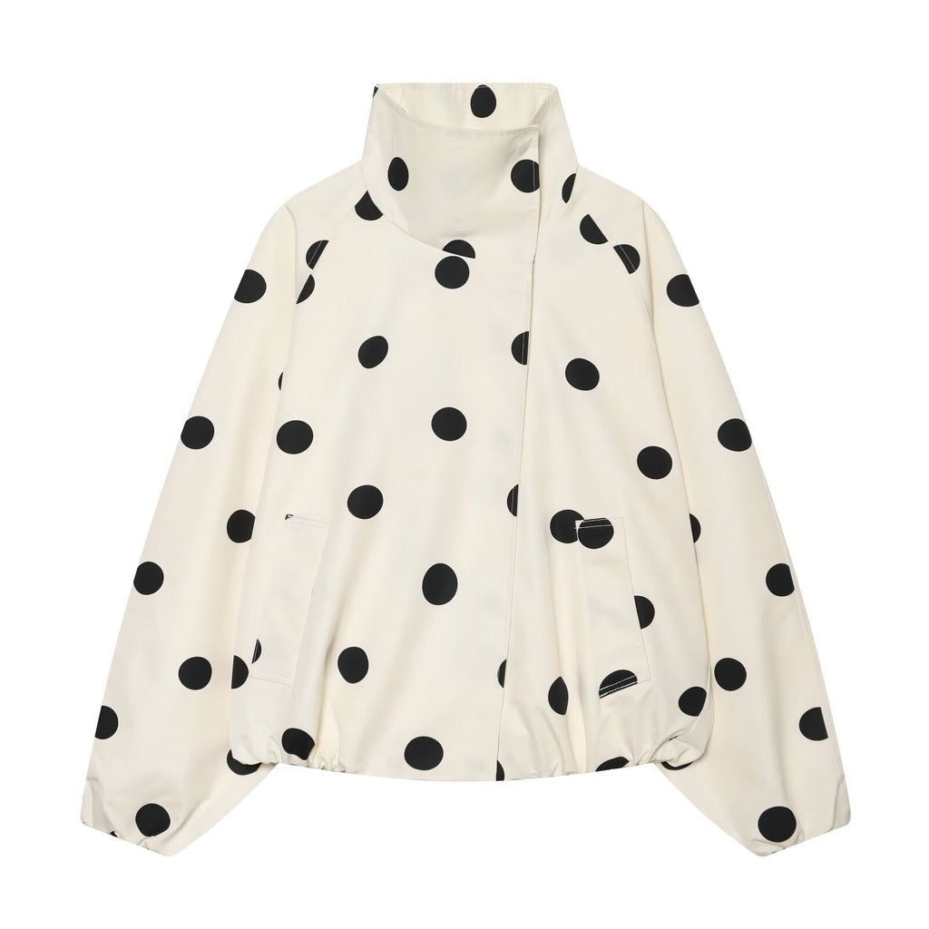 Women's polka dot pilot jacket Coat