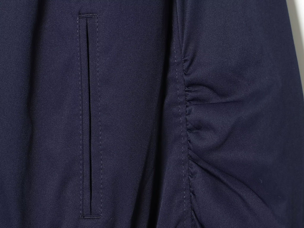 Women's pleated sleeve loose oversized pilot jacket