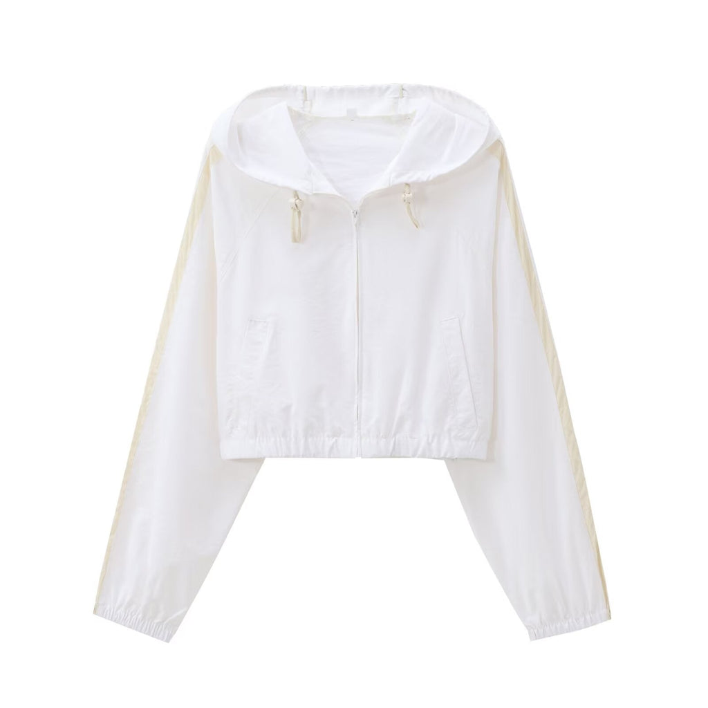 Women's 2025 new fashion short nylon hooded jacket Coat