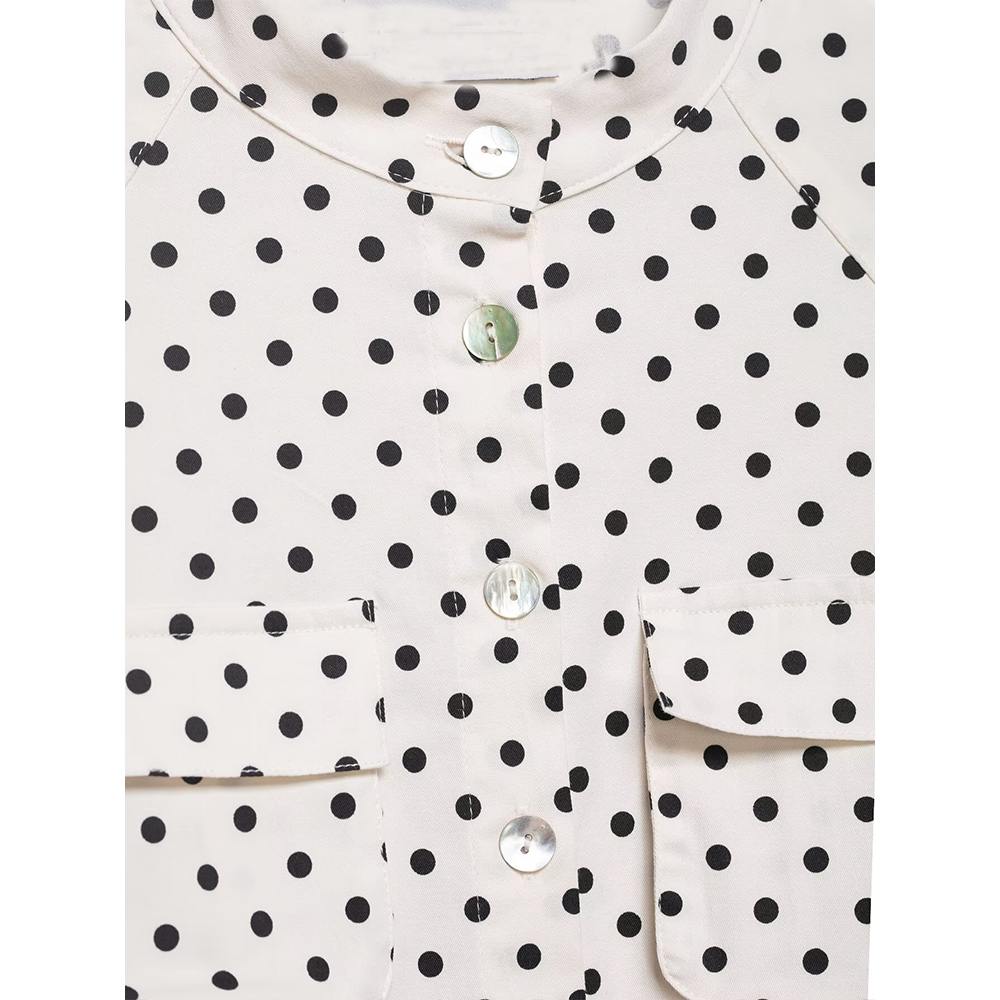 suit Women's 2 pieces polka dot shirt style Coat+Pants