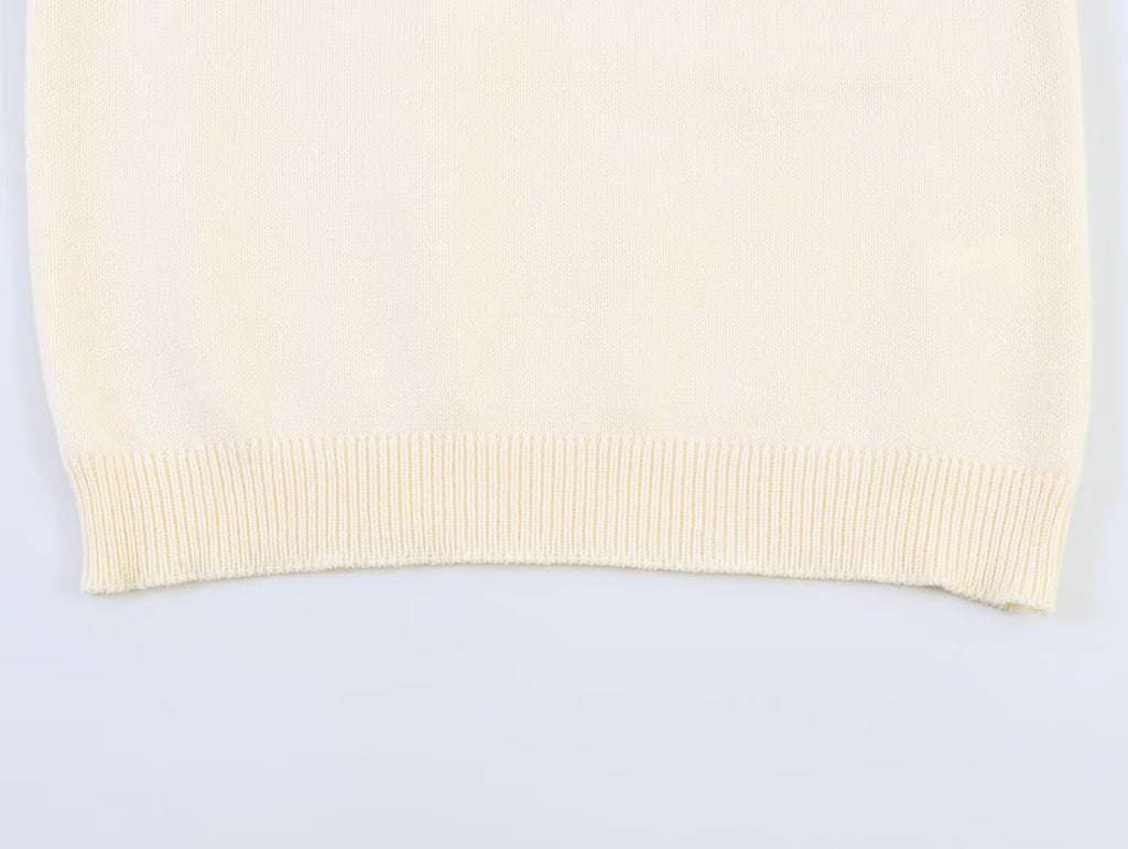 Women's rolled up sleeve patchwork knit Shirt
