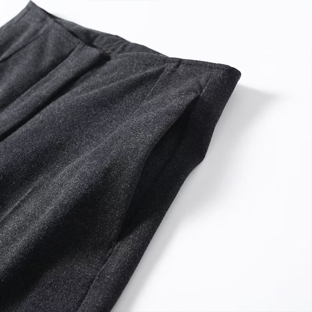 Women's loose flannel straight Blazer pants