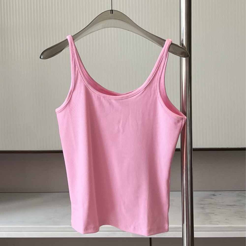 Women's new fashion Joker fitness big neckline Joker vest