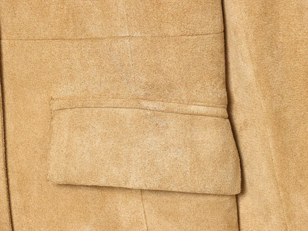 Women's suede Fur Faux Leather effect Blazer Coat