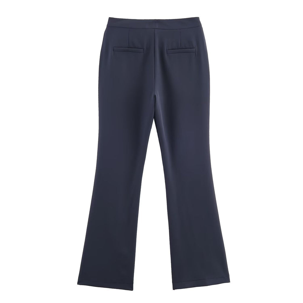 Women's new fashion with Belt slim round neck suit jacket+Pants suit
