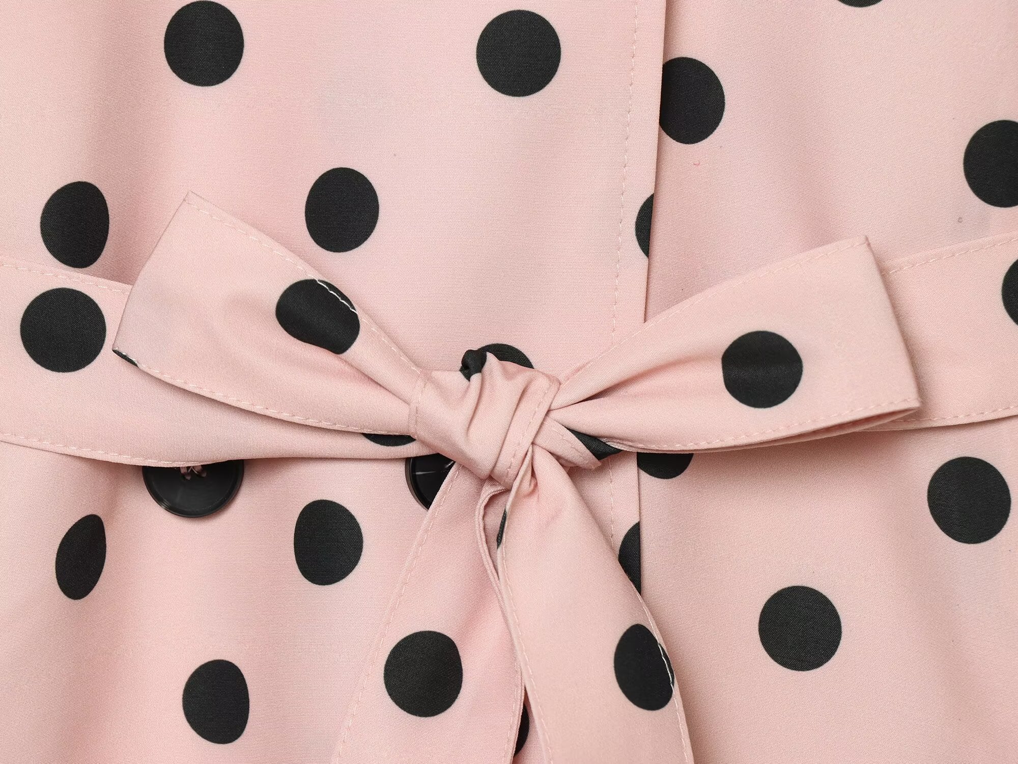 Women's standing collar polka dot windbreaker Coat